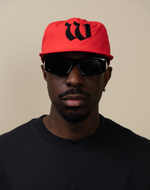 Load image into Gallery viewer, Worn By Few Fire Red Nylon Snapback Hat
